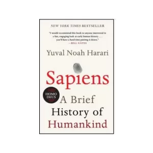 Portada del libro Sapiens: A Brief History of Humankind de Yuval Noah Harari (en Inglés)