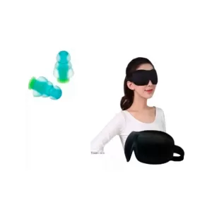 Kit de Viaje para Dormir Mejor - Cubreojos 3D + Tapones de Oídos